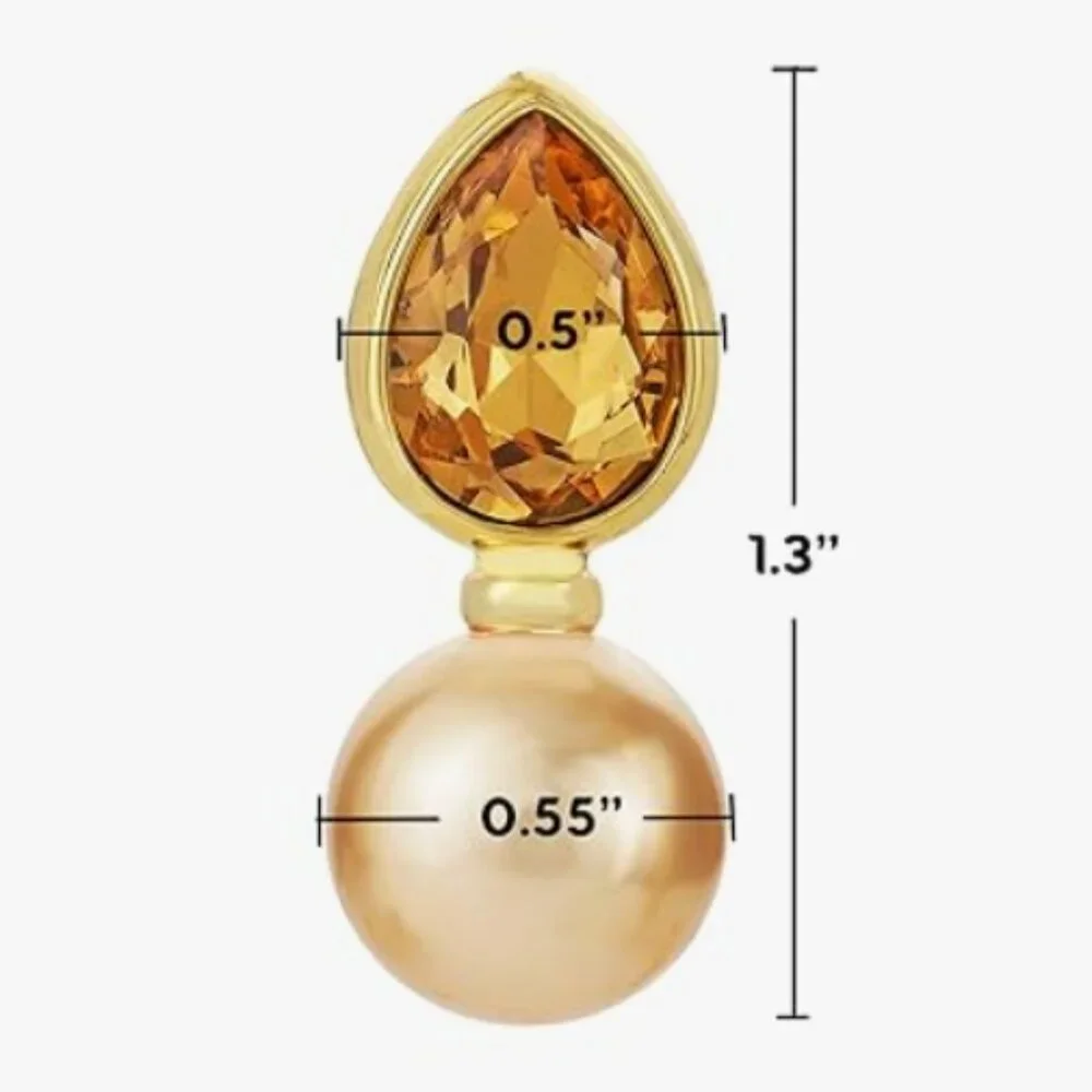 Luxury Citrine and Pearl Drop Earrings